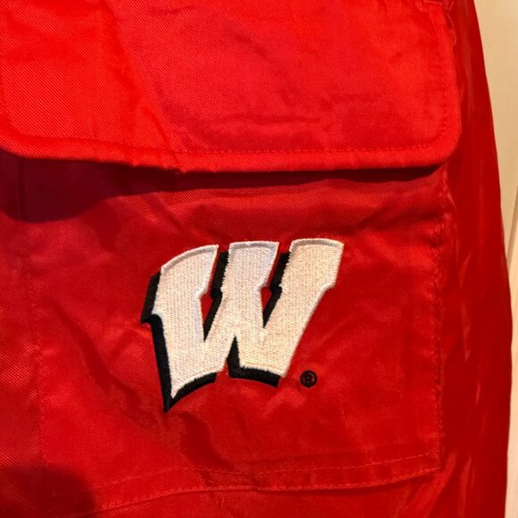VINTAGE Wisconsin Badgers Parka Winter Jacket RARE Quilted Layered Mens Size XL - Picture 2 of 12